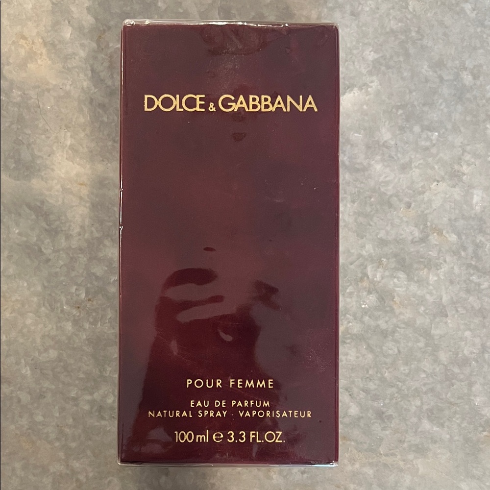 Dolce & Gabbana Burgundy and Gold Pour Femme Box NWT